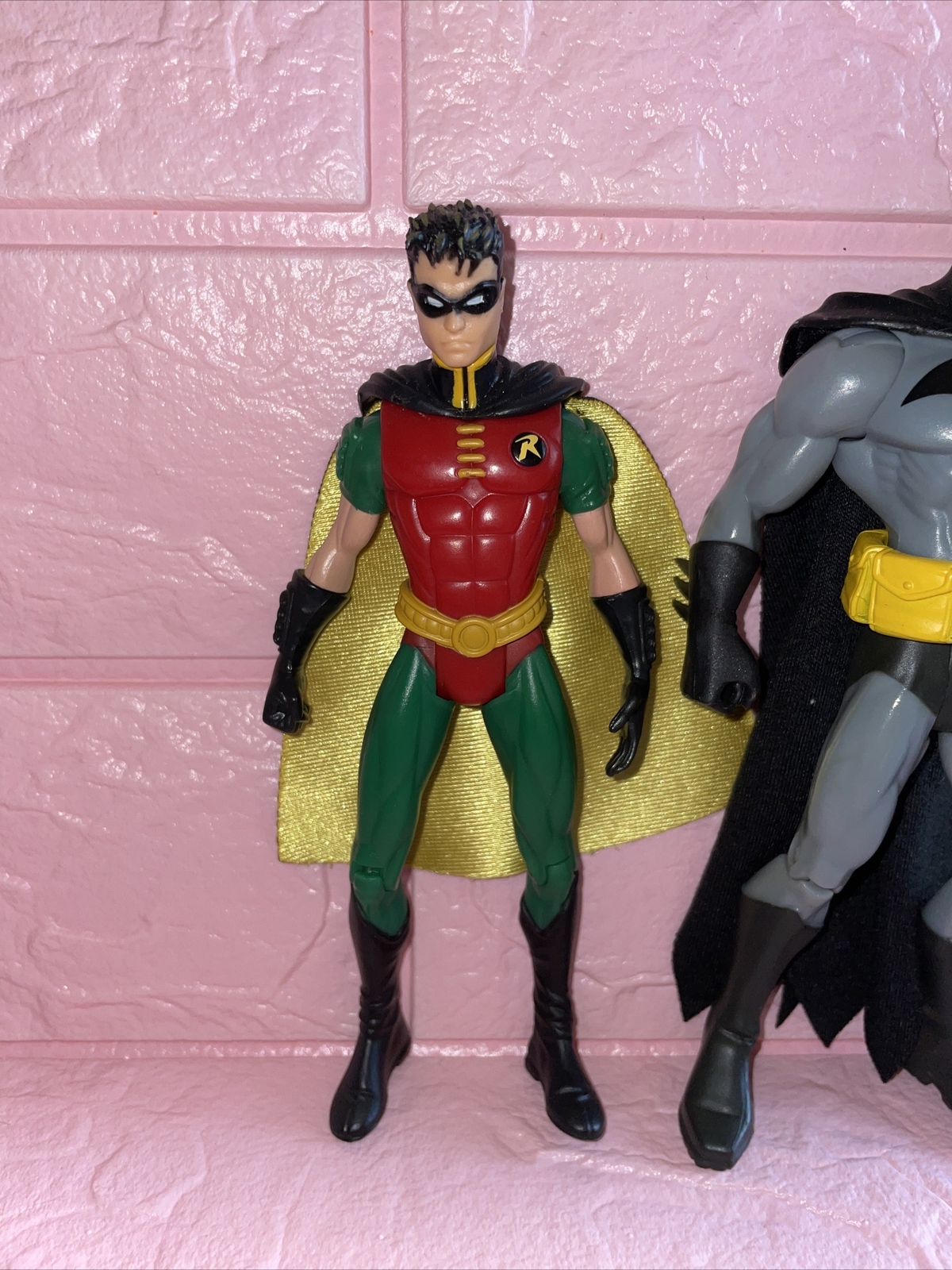 DC Comics Zipline BATMAN & Battle Board ROBIN 6" Action Figures 2003 Loose