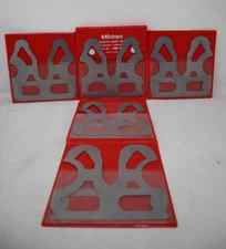 MITUTOYO RADIUS GAGE SET .550"-1" RANGE STAINLESS HARDENED #186-907