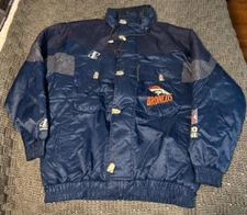Vintage 90's NFL Logo Athletic Pro Line Denver Broncos Jacket Embroidered Sz L