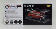 VETRINA ESPOSITORE 4 LED TECA PER MODELLINI AUTO SCALA 1:18 SHOWCASE MODELLISMO