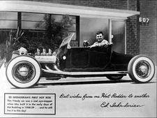 Vintage Ed Isky photo first Hot Rod reproduction steel sign man cave decor