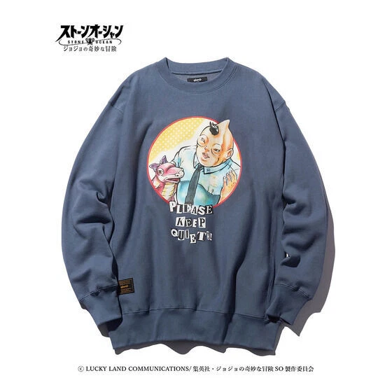 [glamb] JoJo's Bizarre Adventure Stone Ocean Sweat Rocco Barocco / Blue  XS-XL