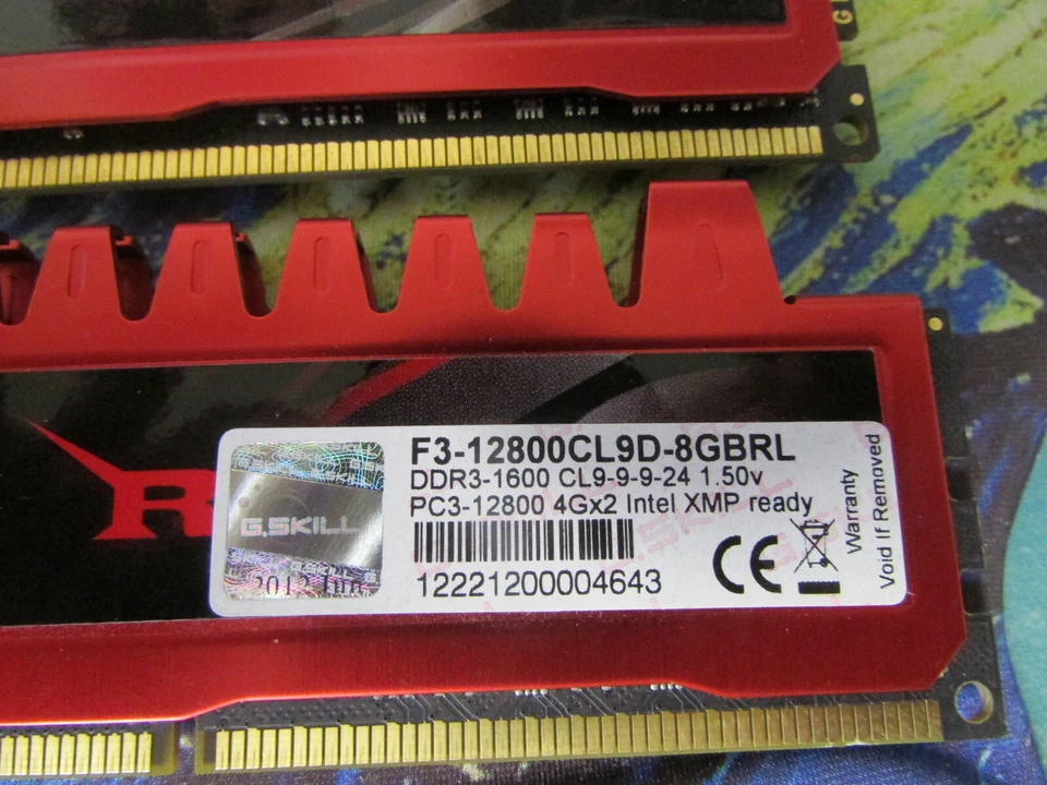 G.SKILL Ripjaws 8 GB Kit (2x4GB) PC3-12800 DDR3-1600 RAM (F3-12800CL9D-8GBRL) - Image 2 of 2