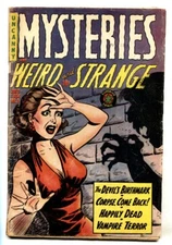 Mysteries #8 1954 Vampires-Zombies-Skulls-Headlights-pre-code horror