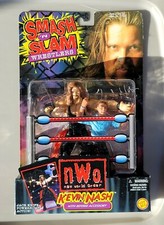wcw wwf ljn wrestling superstars smash 'n slam kevin nash & referee figures