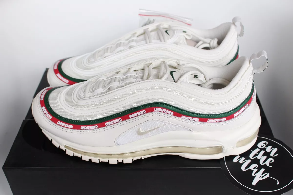 Nike x Undefeated Air Max 97 OG White Cream Red UNDFTD UK 8.5 US 9.5 EUR 43  New