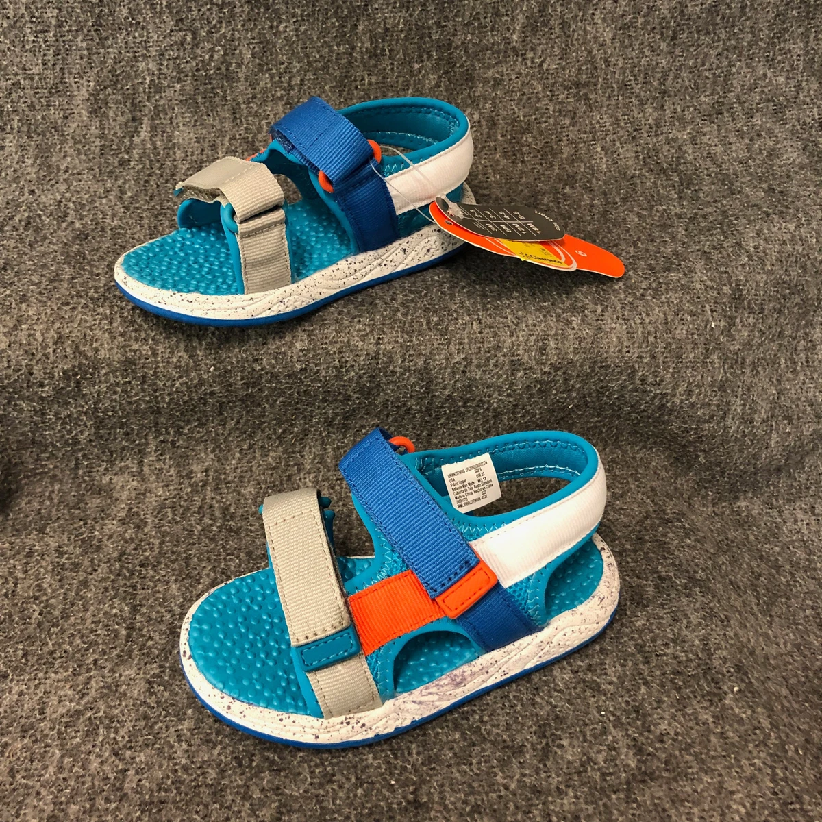 Wonder Nation Kids Trail Sandals Size 6 Multicolor Hook Loop Toddler NWOB