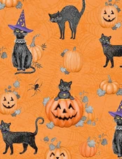 WILMINGTON"MEOW-GICAL NIGHT"96474-898 OVERALL BTY FREE PATTERN WITH PURCHASE