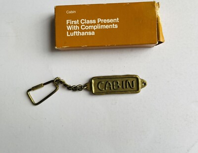 Lufthansa Airlines First Class Gift - Brass Key Ring in box