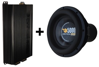 CRITICAL MASS AUDIO 2000W RMS Amplifier and UL12 ''THE BEST'' SUBWOOFER 12'' jl w7