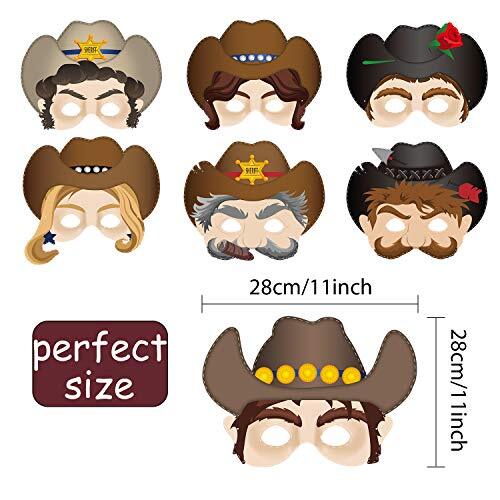 Western Party Decoration Supplies Western Masks Western Cowboy Masks | eBay