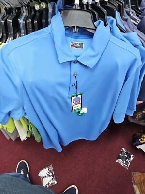 NWT Men's Bolle Blue Performance Polo Golf Shirt Size XLarge