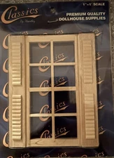 Classics Components By Handley Wooden Dollhouse 8-Light Shutter Window 1:1