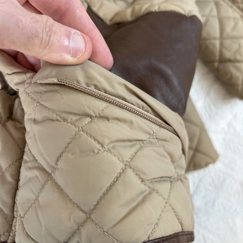 Chaqueta Lauren Ralph Lauren Mujer Mediana Beige Cremallera a Presión Capucha Acolchada Parka - Imagen 11 de 12