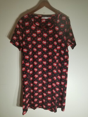 Enjoy Night Lingerie & Sleepwear Women's Lip Bite Nighty Size L/XL NWOT 