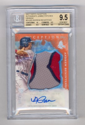 ANDREW BENINTENDI 2017 TOPPS INCEPTION ORANGE AUTO PATCH RC ANDREW BENINTENDI 2017 TOPPS INCEPTION ORANGE AUTO PATCH RC