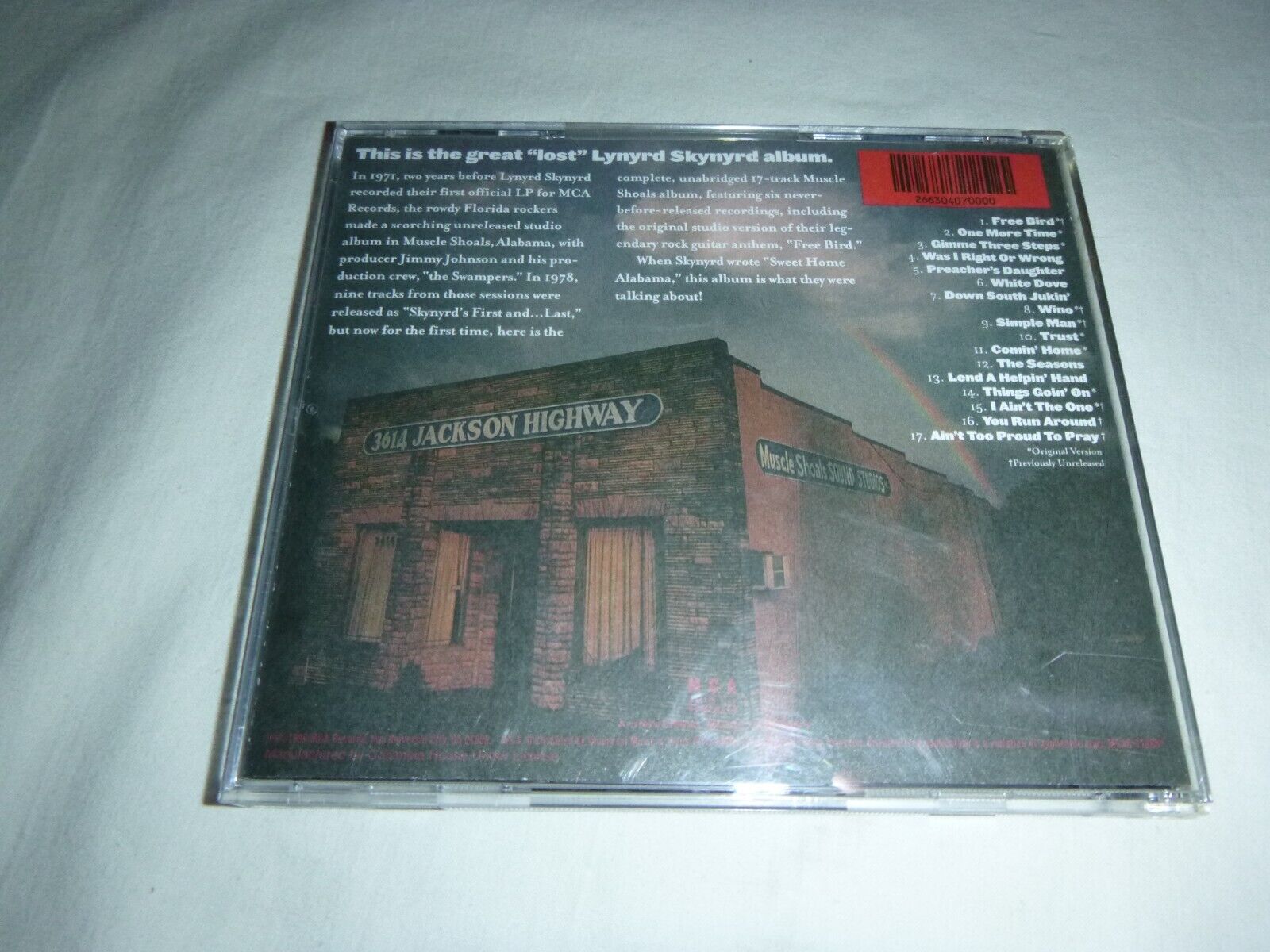 LYNYRD SKYNYRD SKYNYRD'S FIRST: THE COMPLETE MUSCLE SHOALS ALBUM  CD