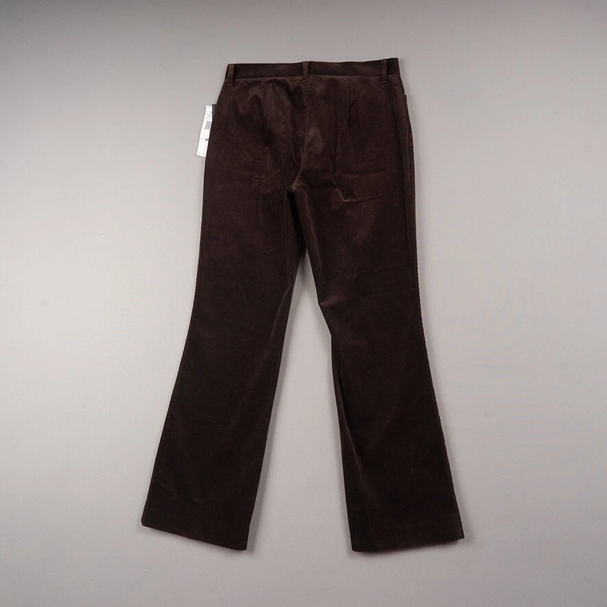 Calça de veludo feminina JONES NEW YORK 6P marrom algodão stretch assinatura nova com etiquetas - Imagem 3 de 4