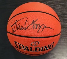 David Thompson Autographed Spalding NBA Basketball NC State Nuggets/ JSA