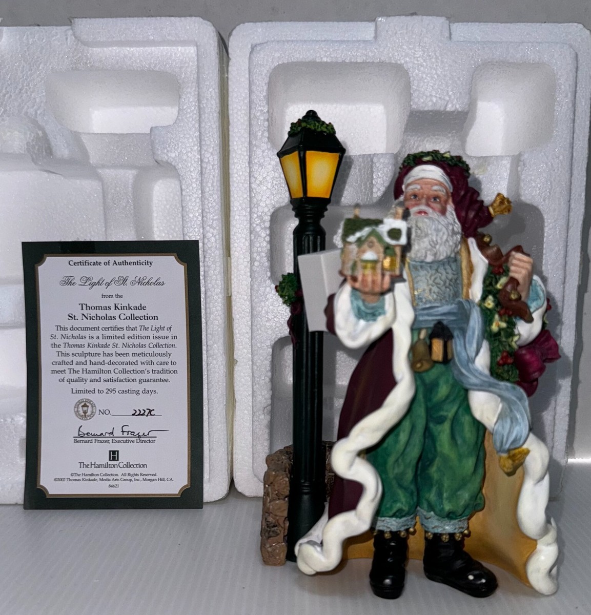 点灯式　NICHOLAS THOMAS KINKADE THE LIGHT OF ST. NICHOLAS SANTA FIGURINE 2002 | eBay