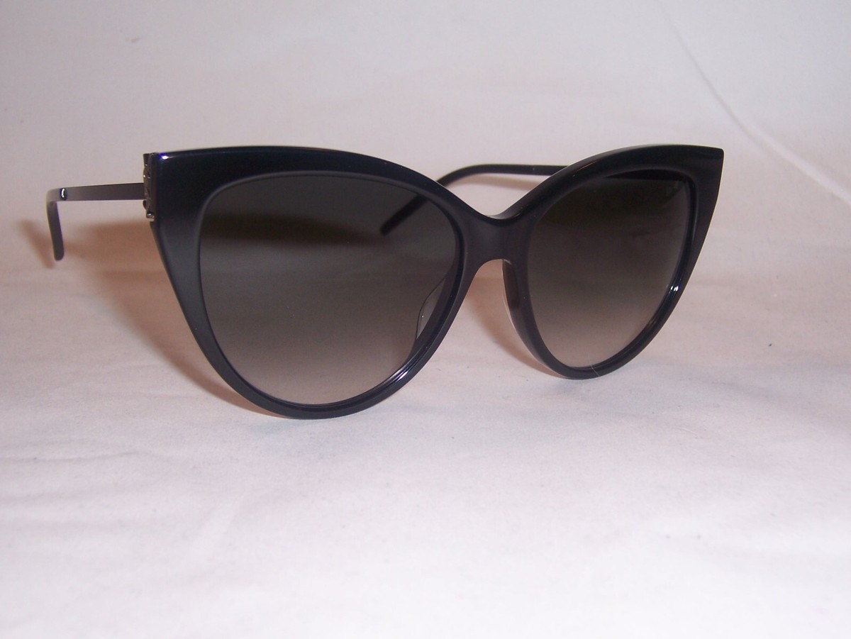 NEW SAINT LAURENT SUNGLASSES SL M48S-A 002 BLACK/SMOKE 