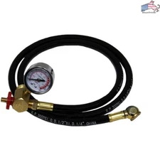 Air Tank Assembly Kit - 4ft Air Hose with Tire Chuck, Brass Manifold & 0-200 ...