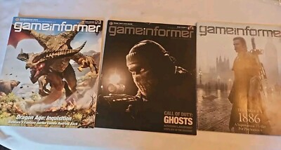 2013 Sept/Oct/Nov. ''Gameinformer Magazines'' Lot Of 3 Issues #245, 246 & 247