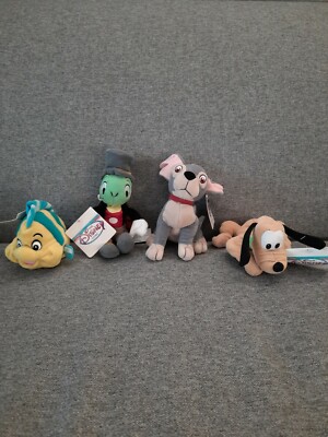 Vintage Disney Store 8   6.5 The Mini  Bean Bag Plush Lot of 4 New w Tags