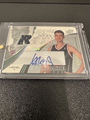 NBA 2002-03 SPx Upper Deck Yao Ming  Rookie Auto Jersey 695/999
