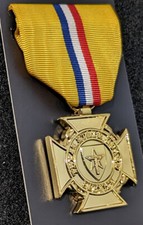 Texas State Guard Service Medal -CORRECT SPECS- Gold with Moir Drape