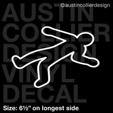 6.5 Dead Body Outline Vinyl Decal Car Window Laptop Sticker - Forensic Csi 6.5 Dead Body Outline Vinyl Decal Car Window Laptop Sticker - Forensic Csi