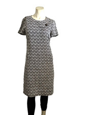 Tory Burch Gray Short Sleeve Casual Dress Size 8