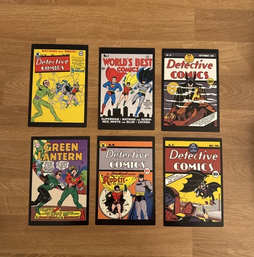 Lot of 6 DC Comics Postcards – Vintage Comic Book Covers – Batman, Green Lantern