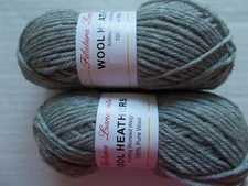 Filatura Lanarota  Wool Heathers 100% wool yarn, Light Grey,lot of 2(104 yds ea)