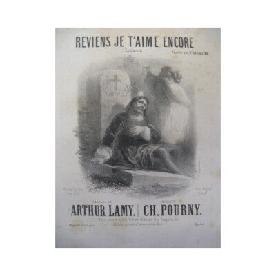 POURNY Charles Retiens je t'aime encore Klaviergesang 19. Jh.