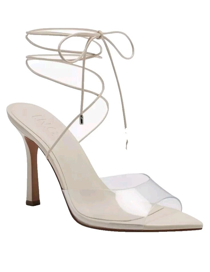 INC International Concepts Women's Ankle Strap White