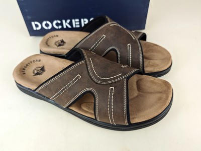 Dockers Sandals Mens 12 M Sunland Slides Brown Open Toe 
