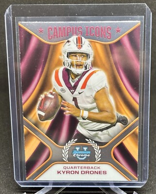 2024 Bowman Chrome U Campus Icons Kyron Drones #CI-19 Virginia Tech Hokies