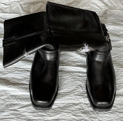 Harley Davidson Black Leather Harness Boots  Men's Size 13