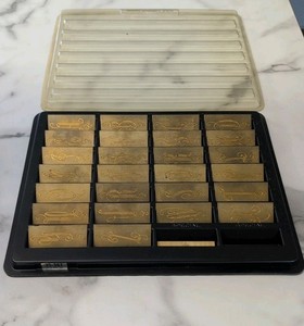 New Hermes Brass Engraving Font Lot Engravograph 35-367 (Old No.64)