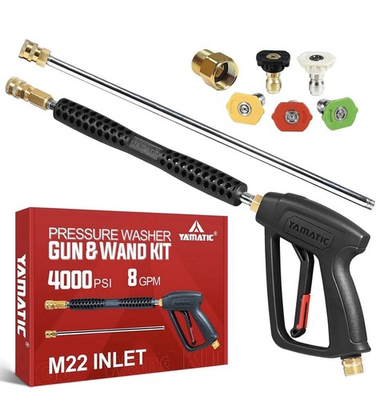 #ad Pressure Washer Gun amp; Wand W 5 Spray Nozzles M22 14mm amp; M22 15mm Fitting $54.99