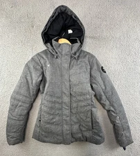Obermeyer Insulated Tuscany II Ski Jacket Women Size 2 Gray Hooded Thermore