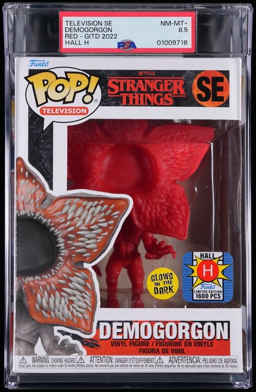 PSA 8.5 Funko Pop! Stranger Things SE Demogorgon Red (GITD) Hall Limited Edition