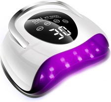 268W LED UV Nail Lamp Gel Polish Dryer with LCD Timer Touch Display