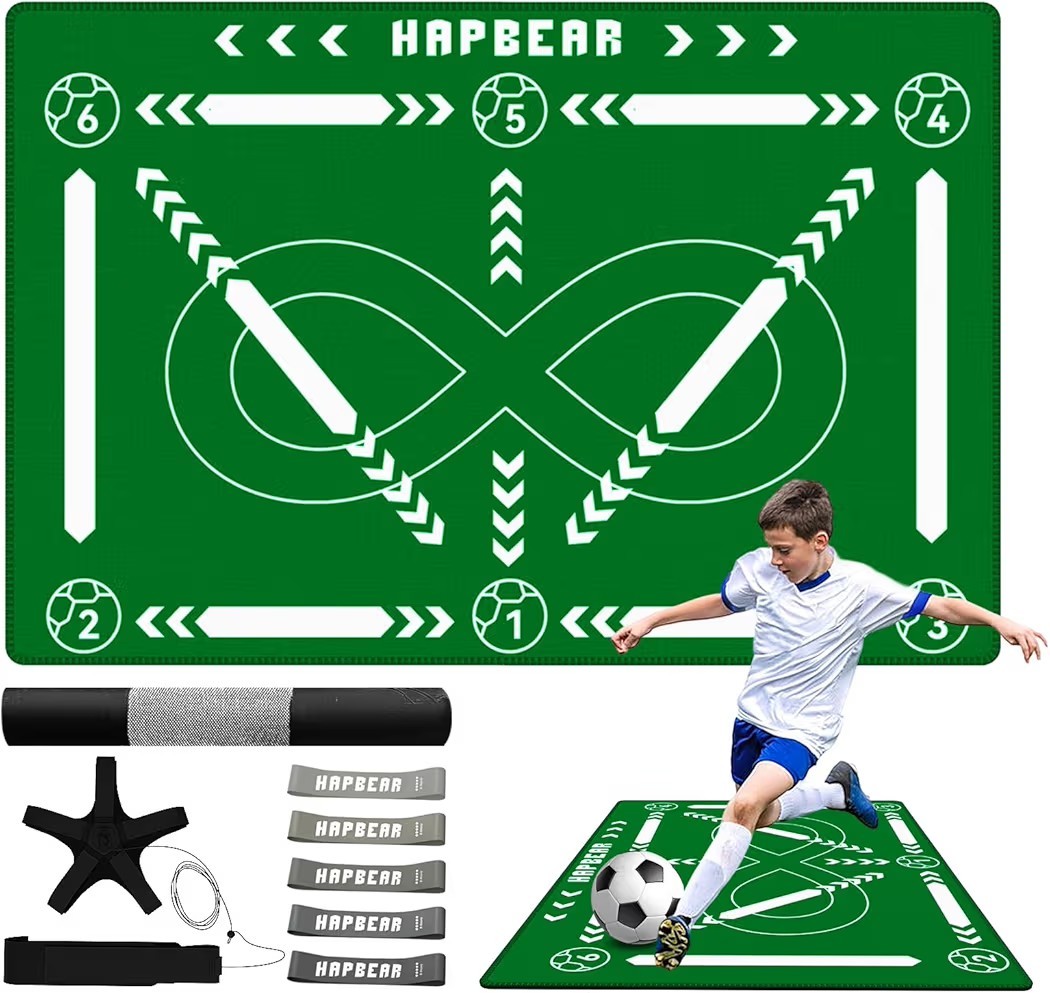 Soccer Training Mat Thickened 0.2 inch, Soccer Training Equipment for...