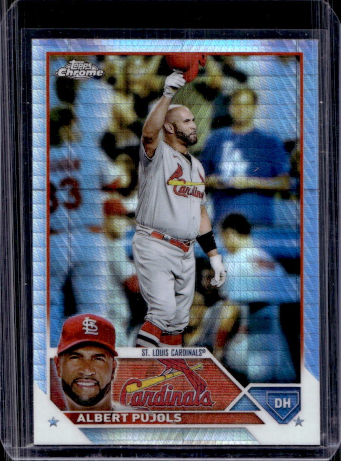 2023 Topps Chrome Albert Pujols Prism Refractor #143 Cardinals