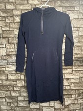 BETABRAND Long Sleeve Cowl Neck Hooded Travel Dress