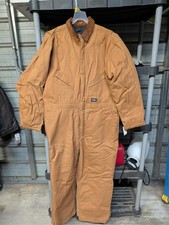 Walls Workwear Mens Brown Insulated Duck Canvas Coveralls Size 38-40 Medium Reg