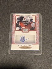 2021 SAGE Premier Draft #A10 Wyatt Davis Autographs Red