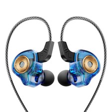 Piluyaa QKZ AK6 Ultra Wired Gaming Earbuds in-Ear Monitors Headphones, Blue